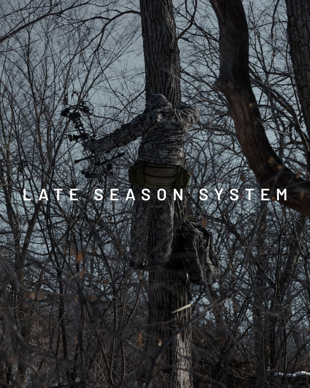 Complete ASIO Late Season Whitetail System built for maximum warmth, stealth, and endurance in extreme cold