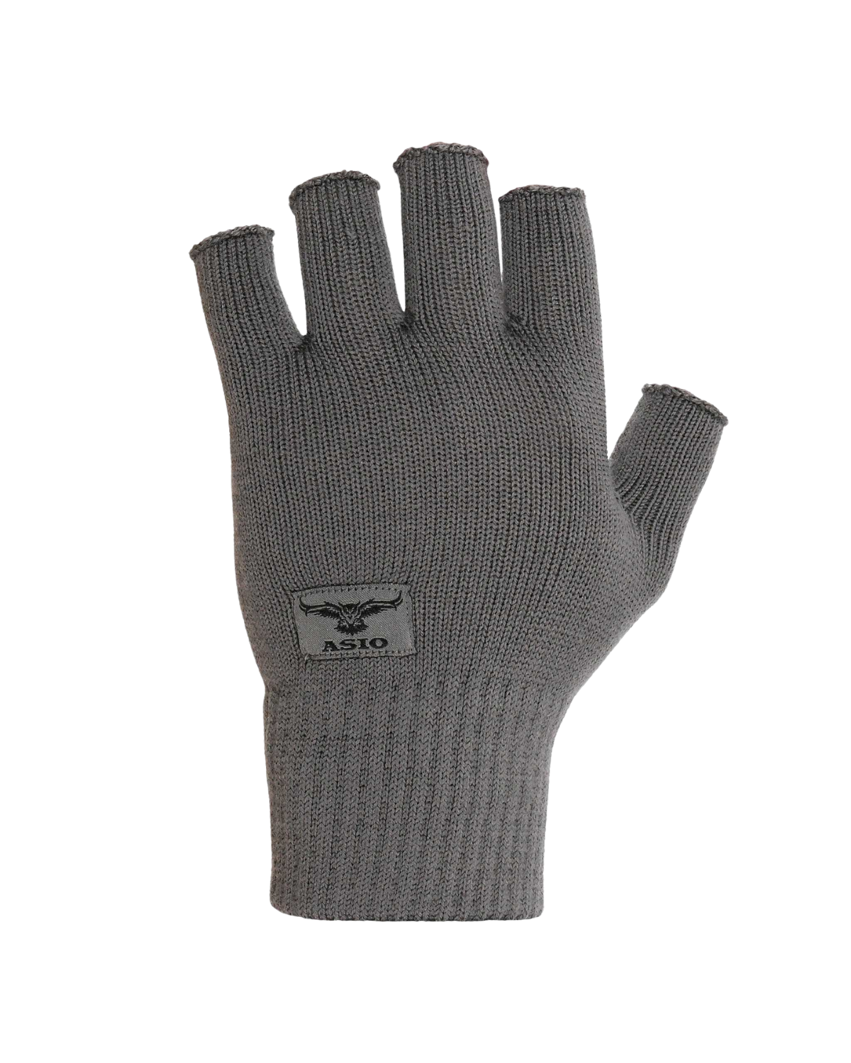 asio gear merino wool fingerless glove for maximum dexterity in solid grey