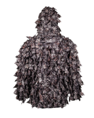ASIO Gear leafy camouflage jacket back view in Raptor camo with full coverage 3D leaf pattern for concealment