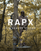 ASIO Gear RAPX camo mid season hunting system with bowhunter in treestand